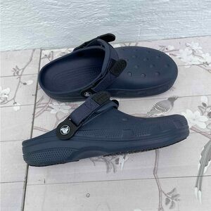CROCS Dark Blue Clogs with Secure Strap
